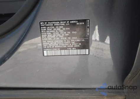 2018 Volkswagen Atlas 3.6L V6 Sel from USA, damaged, VIN 1V2SR2CA1JC580162